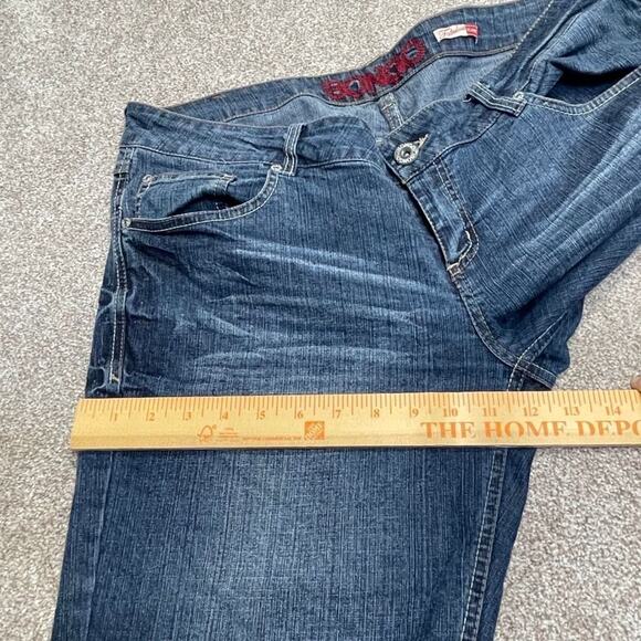 y2k vtg grunge festival boho streetwear Bongo Flare jeans sz 15 cowgirl rodeo - Picture 6 of 12